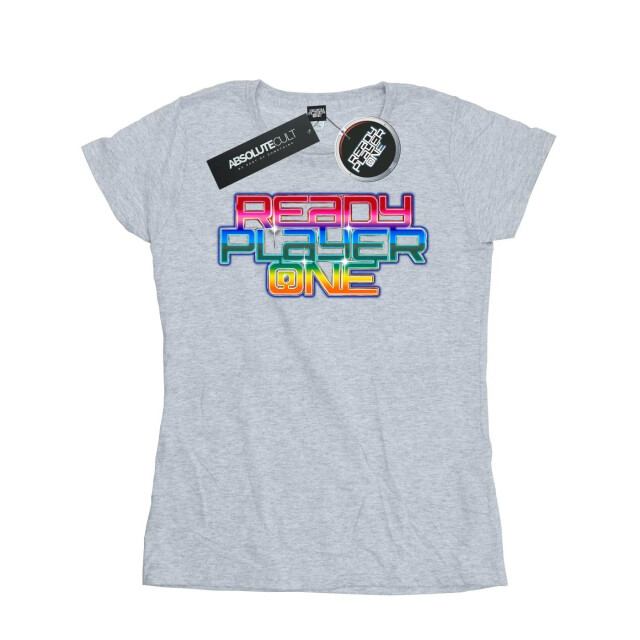Li-cense Ready player one dames rainbow logo katoenen t-shirt UTBI38114_sportsgrey large