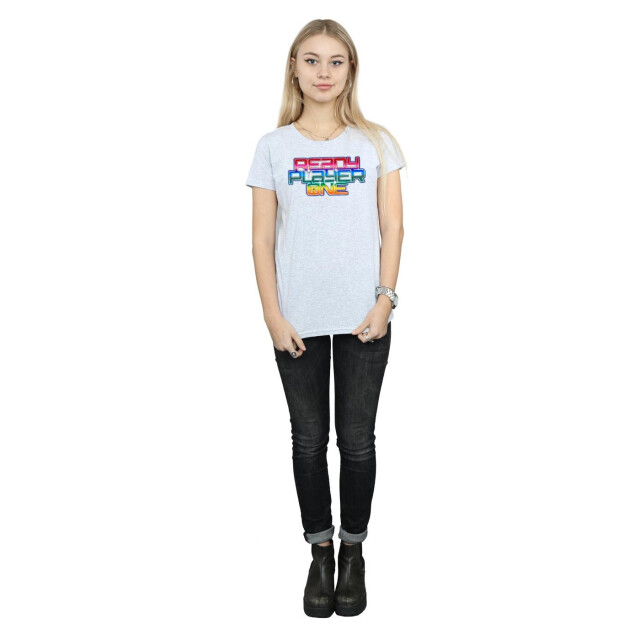 Li-cense Ready player one dames rainbow logo katoenen t-shirt UTBI38114_sportsgrey large