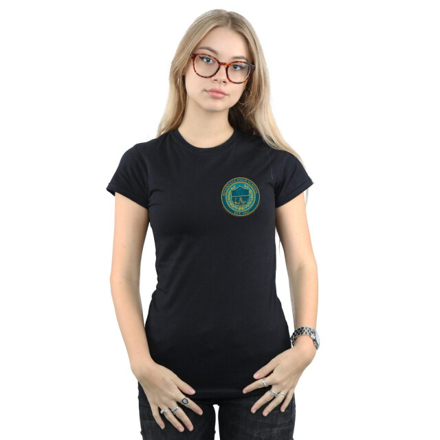 Li-cense Riverdale dames high school crest breast print katoenen t-shirt UTBI38213_black large