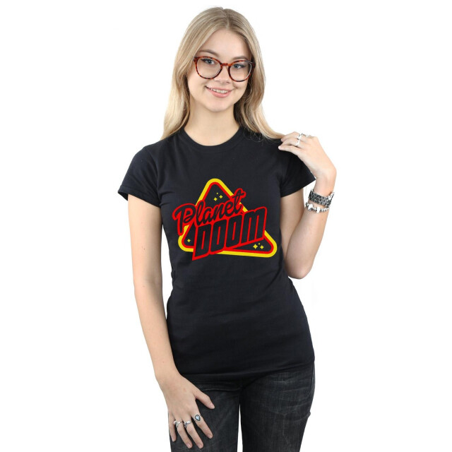 Li-cense Ready player one dames planet doom logo katoenen t-shirt UTBI38175_black large