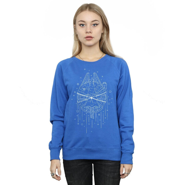 Li-cense Star wars dames millennium falcon kerstboom levering sweatshirt UTBI37977_royalblue large