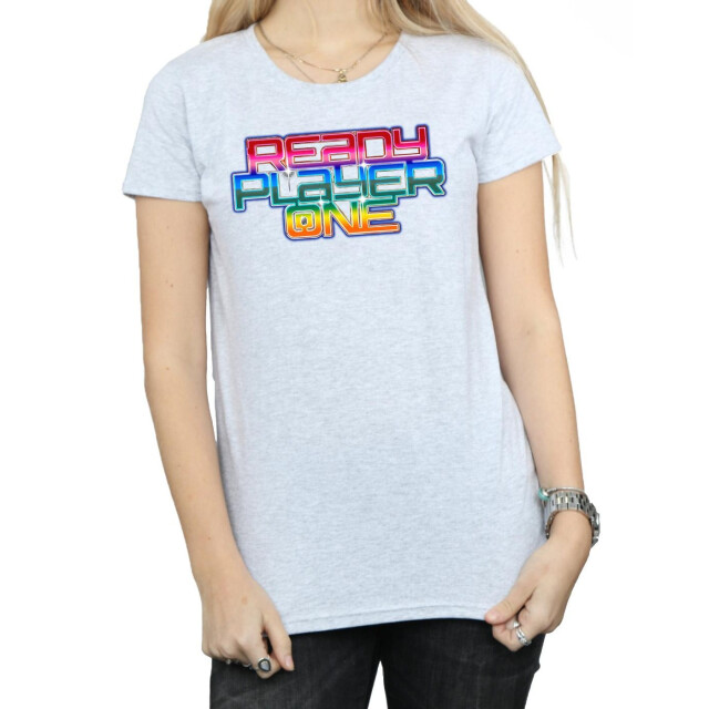 Li-cense Ready player one dames rainbow logo katoenen t-shirt UTBI38114_sportsgrey large