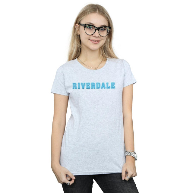 Li-cense Riverdale dames t-shirt katoen met neon logo UTBI38199_sportsgrey large