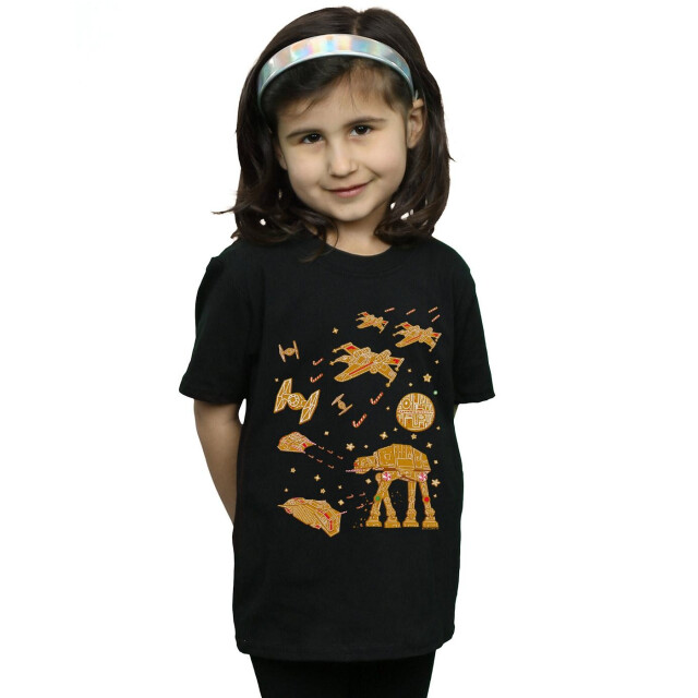 Li-cense Star wars meisjes gingerbread battle katoenen t-shirt UTBI37595_black large