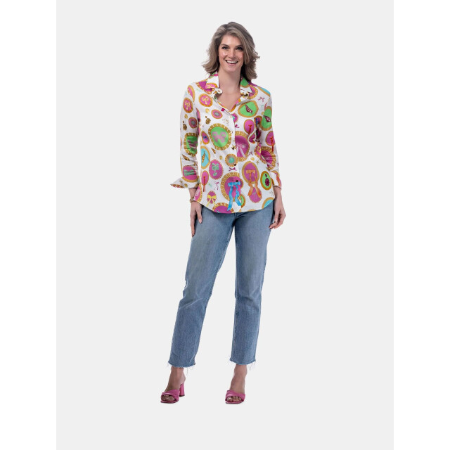 Mucho Gusto ® blouse francis bay barok cirkel print MUCHO GUSTO® Blouse Francis Bay Barok Cirkel Print large