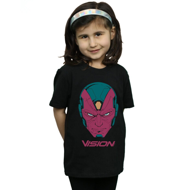 Li-cense Marvel meisjes avengers vision hoofd katoenen t-shirt UTBI3667_black large