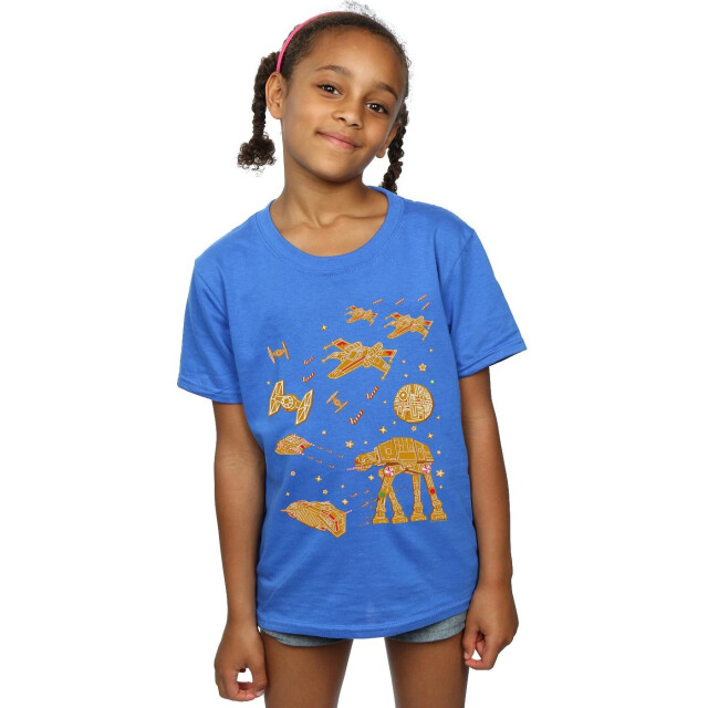 Li-cense Star wars meisjes gingerbread battle katoenen t-shirt UTBI37595_royalblue large