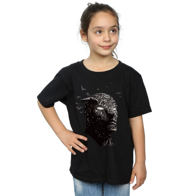 Li-cense Marvel katoenen t-shirt black panther tribe mask voor meisjes UTBI3504_black large
