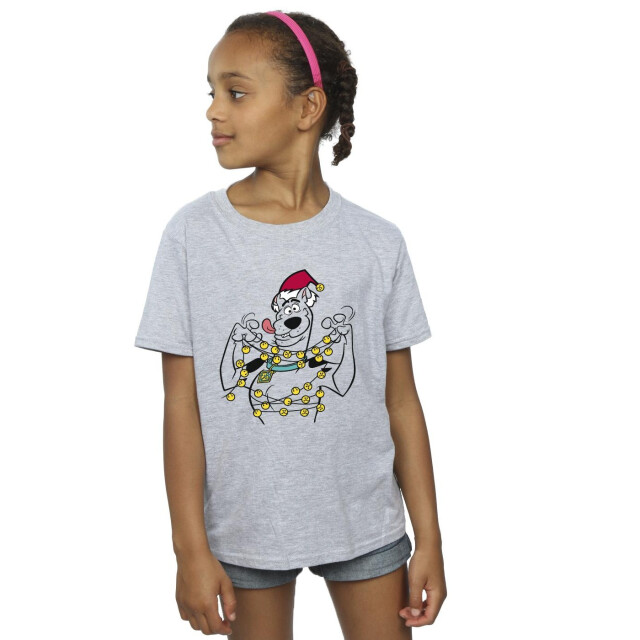 Li-cense Scooby doo katoenen t-shirt met kerstbellen voor meisjes UTBI34945_sportsgrey large