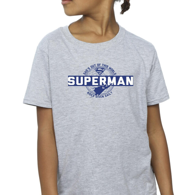 Li-cense Dc comics meisjes superman out of this world katoenen t-shirt UTBI35208_sportsgrey large