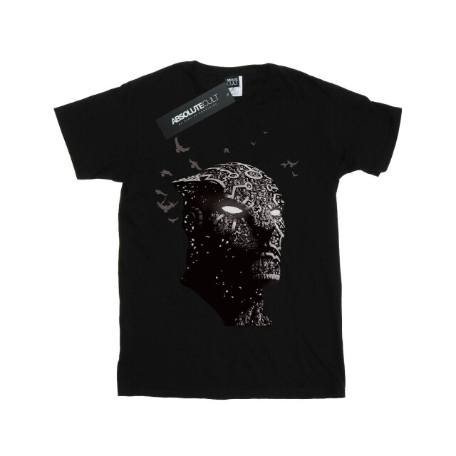 Li-cense Marvel katoenen t-shirt black panther tribe mask voor meisjes UTBI3504_black large