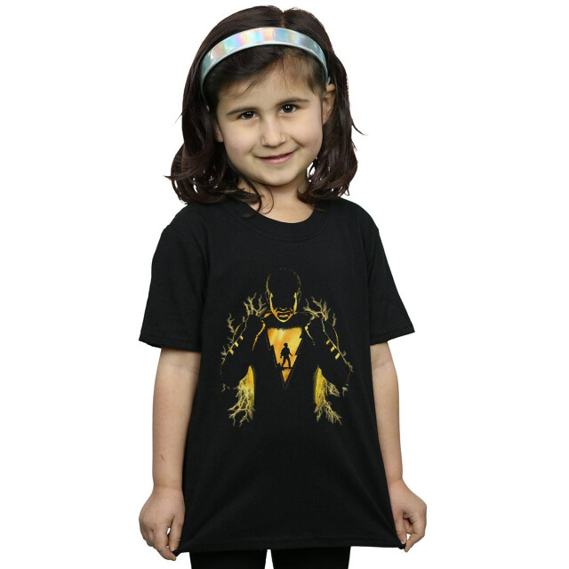 Li-cense Dc comics meisjes shazam bliksem silhouet katoenen t-shirt UTBI35107_black large
