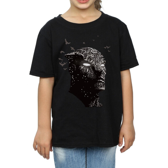 Li-cense Marvel katoenen t-shirt black panther tribe mask voor meisjes UTBI3504_black large