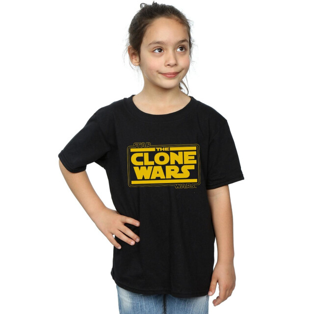Li-cense Star wars meisjes clone wars logo katoenen t-shirt UTBI34995_black large