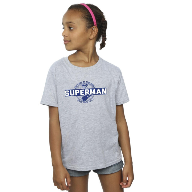 Li-cense Dc comics meisjes superman out of this world katoenen t-shirt UTBI35208_sportsgrey large