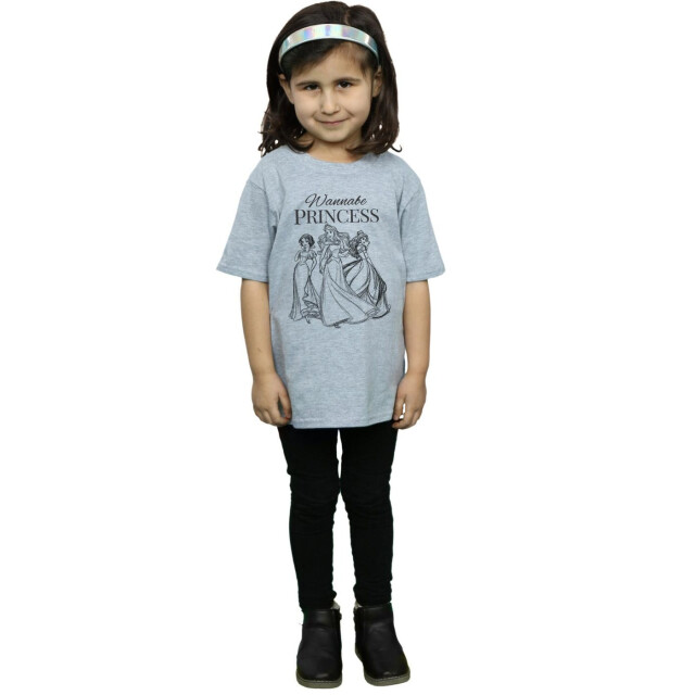 Li-cense Disney princess meisjes wannabe prinses katoenen t-shirt UTBI33714_sportsgrey large