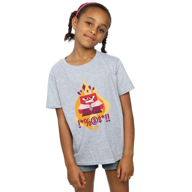 Li-cense Disney meisjes inside out fired up katoenen t-shirt UTBI33215_sportsgrey large