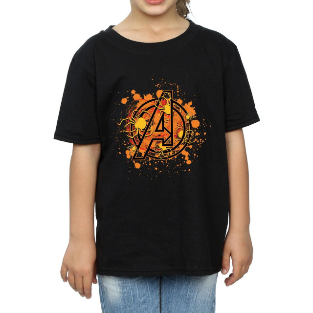 Li-cense Marvel meisjes avengers assemble halloween spider logo katoenen t-shirt UTBI3325_black large