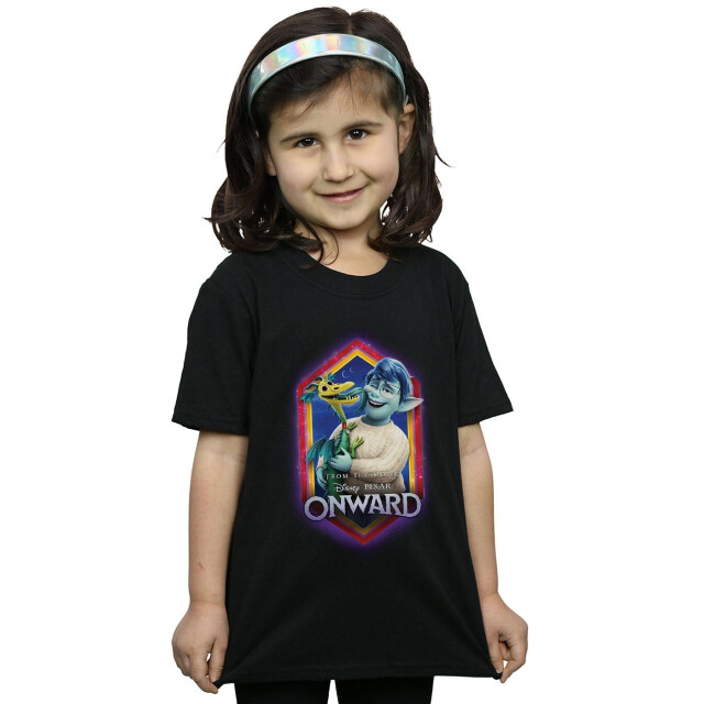 Li-cense Disney katoenen t-shirt onward laurel and blazey crest voor meisjes UTBI33294_black large