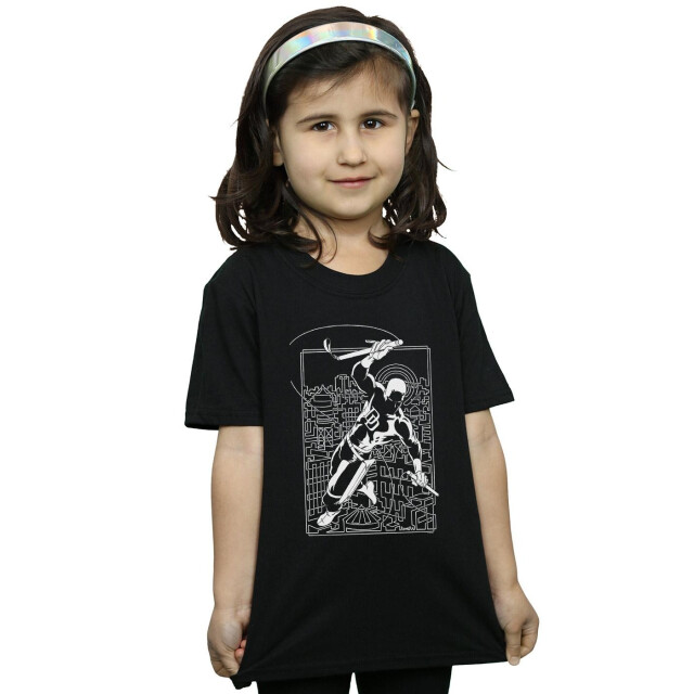 Li-cense Marvel meisjes daredevil silhouet katoenen t-shirt UTBI31131_black large