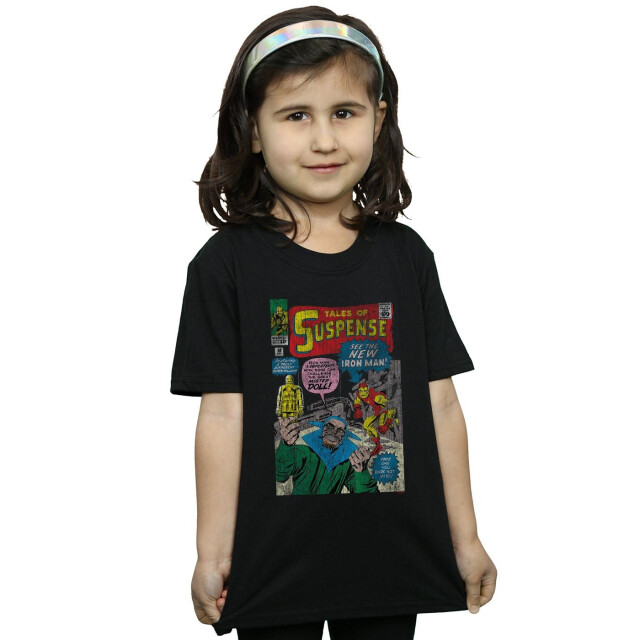 Li-cense Marvel meisjes iron man distressed suspense cover katoenen t-shirt UTBI31135_black large