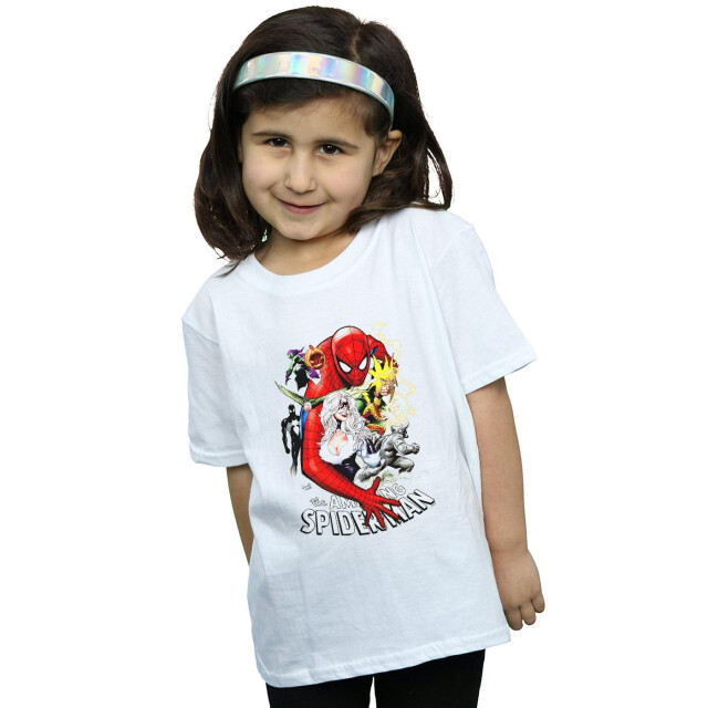 Li-cense Marvel meisjes spider-man schurken cover katoenen t-shirt UTBI31223_white large