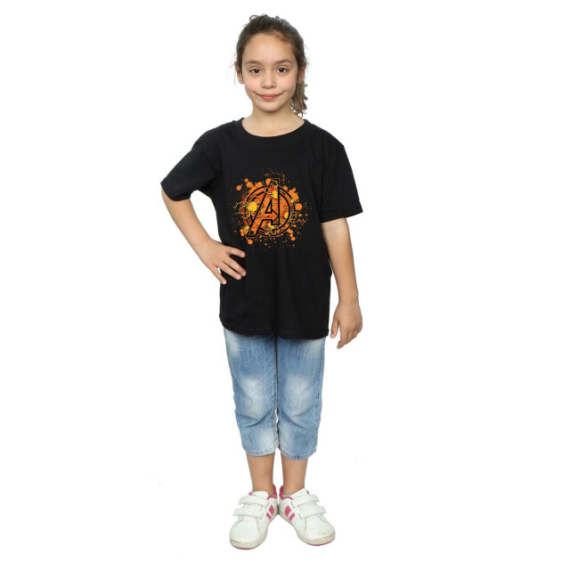 Li-cense Marvel meisjes avengers assemble halloween spider logo katoenen t-shirt UTBI3325_black large