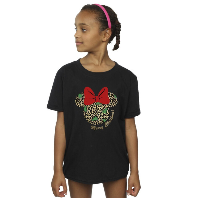 Li-cense Disney meisjes minnie mouse luipaard kerst katoenen t-shirt UTBI30747_black large
