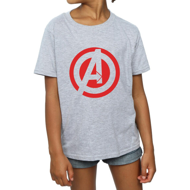 Li-cense Marvel meisjes avengers assemble solid a logo katoenen t-shirt UTBI3375_sportsgrey large
