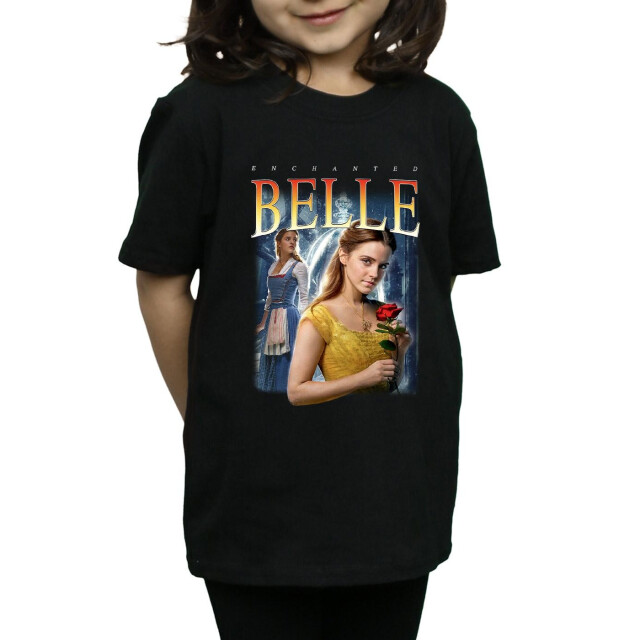 Li-cense Disney meisjes beauty and the beast belle montage katoenen t-shirt UTBI33715_black large