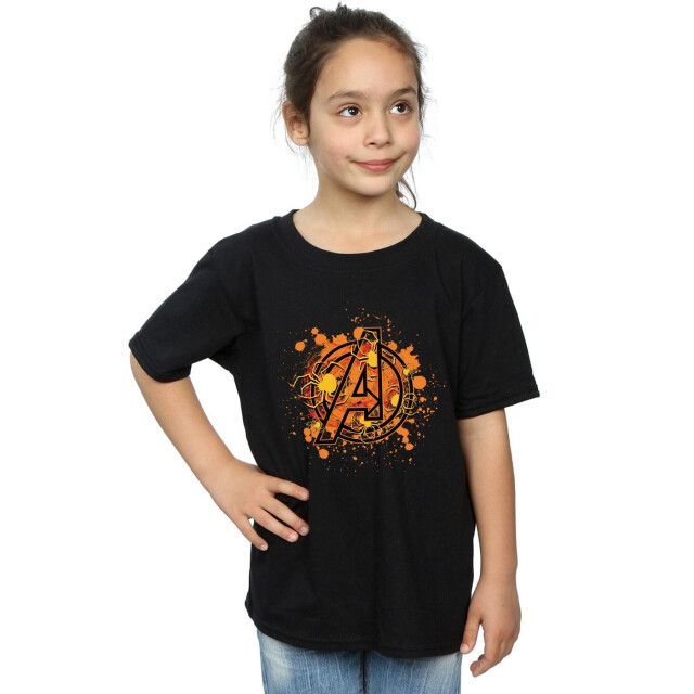 Li-cense Marvel meisjes avengers assemble halloween spider logo katoenen t-shirt UTBI3325_black large