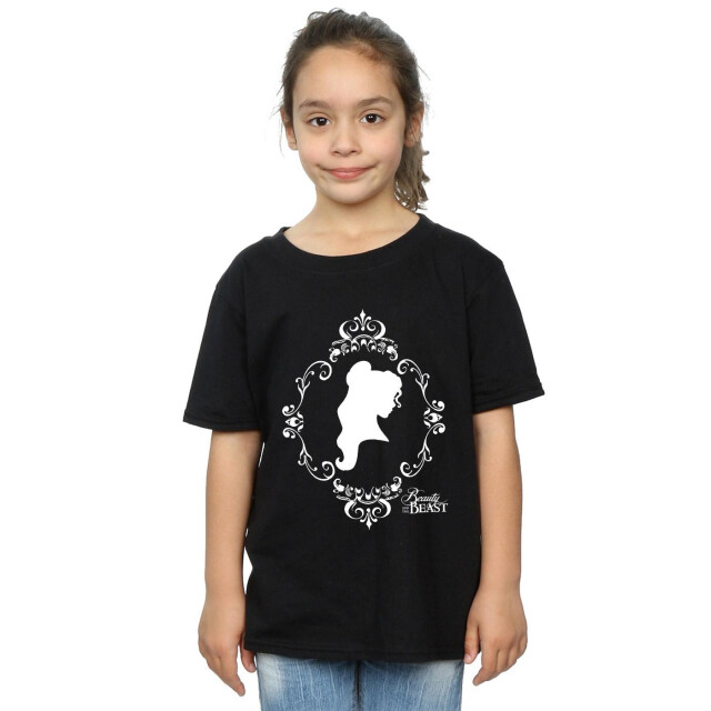 Li-cense Disney princess meisjes belle silhouet katoenen t-shirt UTBI33619_black large