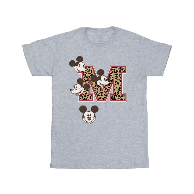 Li-cense Disney meisjes mickey mouse m gezichten katoenen t-shirt UTBI30493_sportsgrey large