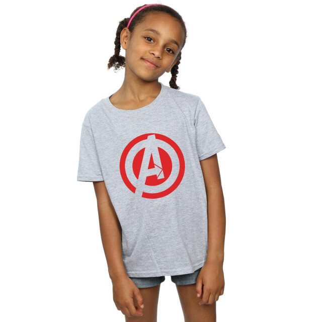 Li-cense Marvel meisjes avengers assemble solid a logo katoenen t-shirt UTBI3375_sportsgrey large