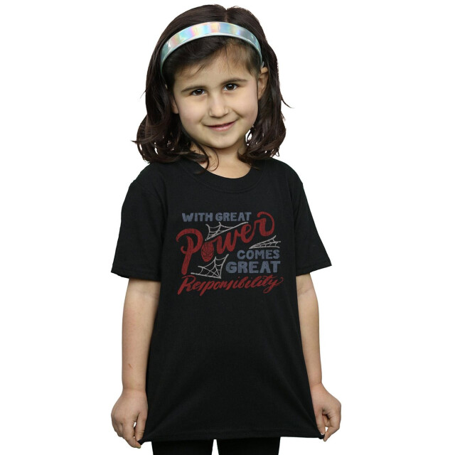 Li-cense Marvel meisjes spider-man grote verantwoordelijkheid katoenen t-shirt UTBI31519_black large