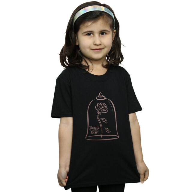 Li-cense Disney princess meisjes prinses roségoud katoenen t-shirt UTBI33618_black large