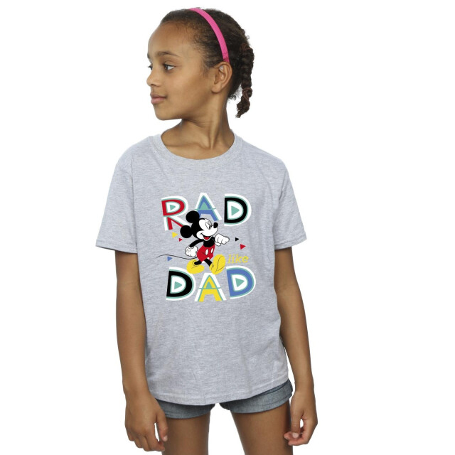 Li-cense Disney meisjes mickey mouse rad dad katoenen t-shirt UTBI30590_sportsgrey large