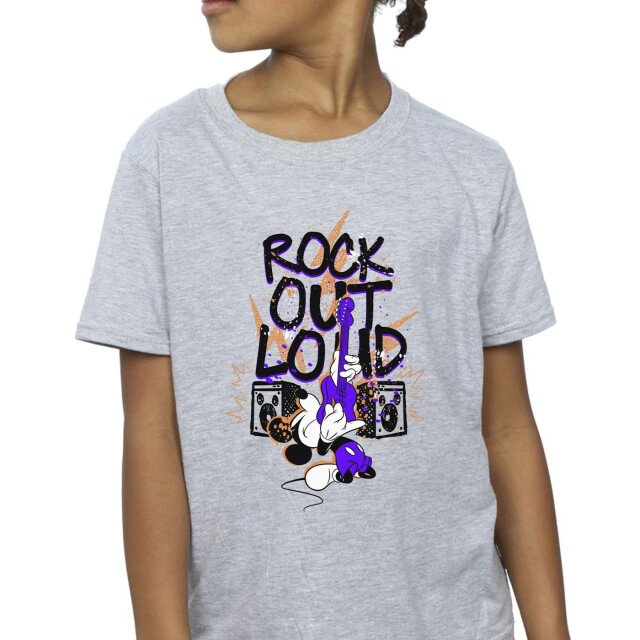 Li-cense Disney meisjes mickey mouse rock out loud katoenen t-shirt UTBI30591_sportsgrey large