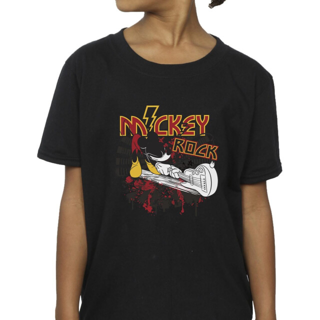 Li-cense Disney meisjes mickey mouse smash guitar rock katoenen t-shirt UTBI30614_black large