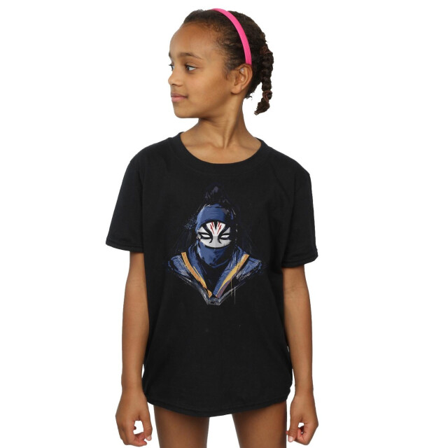 Li-cense Marvel meisjes shang-chi and the legend of the ten rings razor fist gemaskerd verf katoenen t-shirt UTBI30931_black large