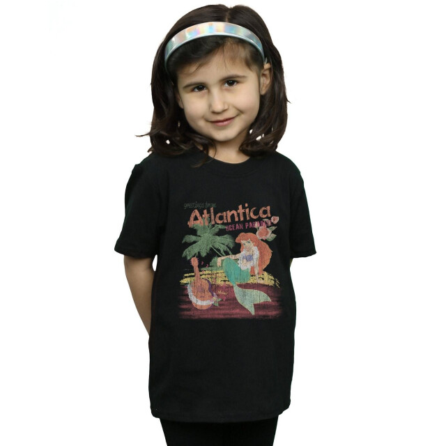 Li-cense Disney meisjes de kleine zeemeermin groeten uit atlantica katoenen t-shirt UTBI33834_black large