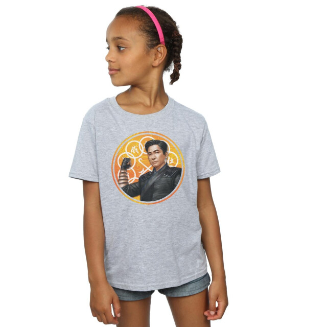 Li-cense Marvel meisjes shang-chi en de legende van de tien ringen tien ringen houding katoenen t-shirt UTBI30969_sportsgrey large