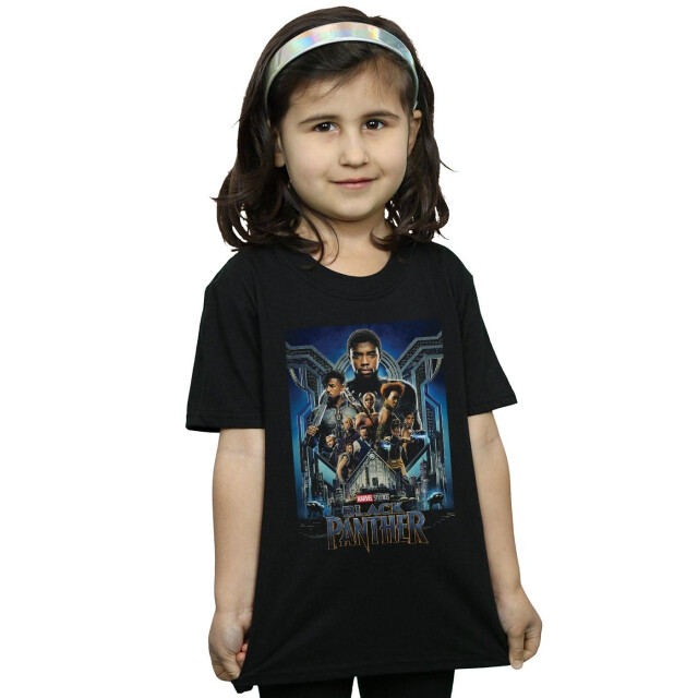 Li-cense Marvel studios meisjes black panther poster katoenen t-shirt UTBI31085_black large