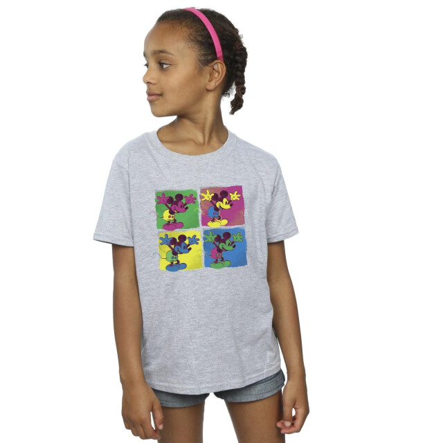 Li-cense Disney meisjes mickey mouse pop art katoenen t-shirt UTBI30529_sportsgrey large