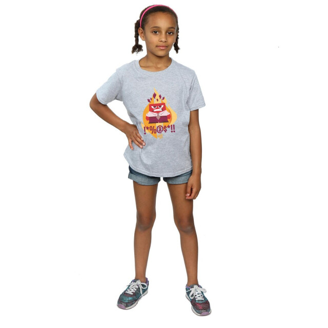 Li-cense Disney meisjes inside out fired up katoenen t-shirt UTBI33215_sportsgrey large