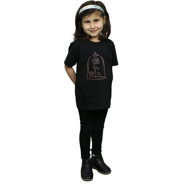Li-cense Disney princess meisjes prinses roségoud katoenen t-shirt UTBI33618_black large