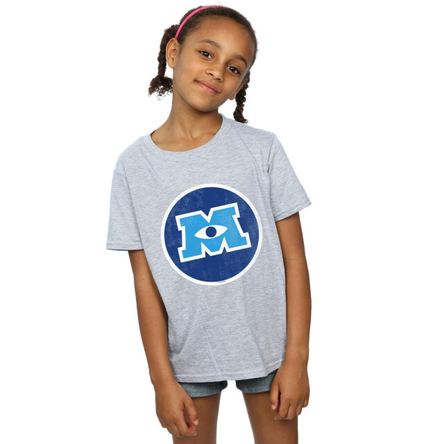 Li-cense Disney meisjes monsters university monster emblem katoenen t-shirt UTBI30848_sportsgrey large