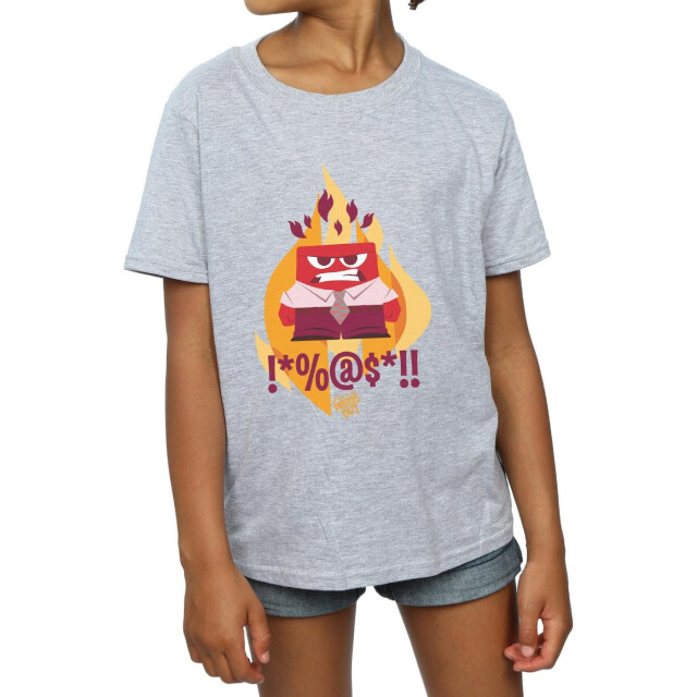 Li-cense Disney meisjes inside out fired up katoenen t-shirt UTBI33215_sportsgrey large
