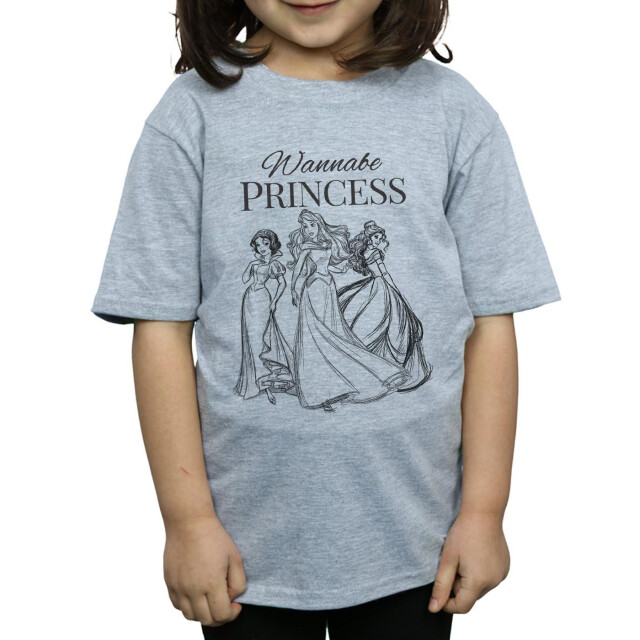Li-cense Disney princess meisjes wannabe prinses katoenen t-shirt UTBI33714_sportsgrey large