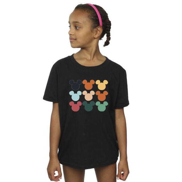 Li-cense Disney meisjes mickey mouse hoofden vierkant katoenen t-shirt UTBI30472_black large